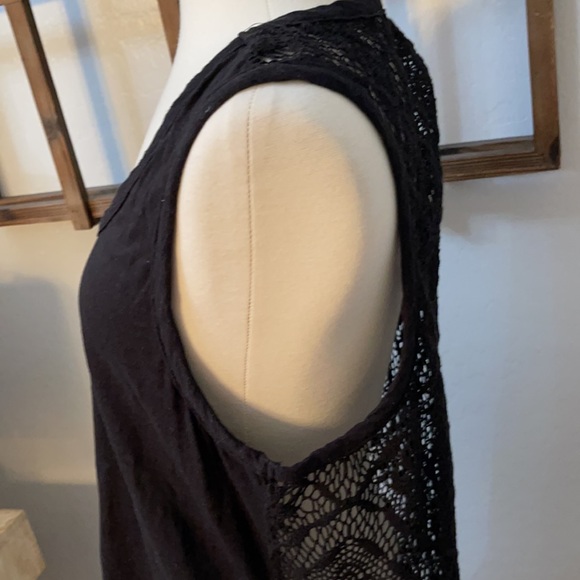 Black lace ladies Dylan top size XL bust 17-18” solid black front lace back - Picture 7 of 7